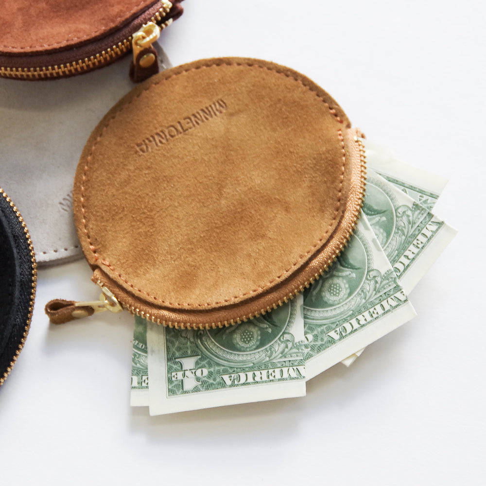 スエードサークルコインケース【SUEDE CIRCLE COIN CASE】 BROWN