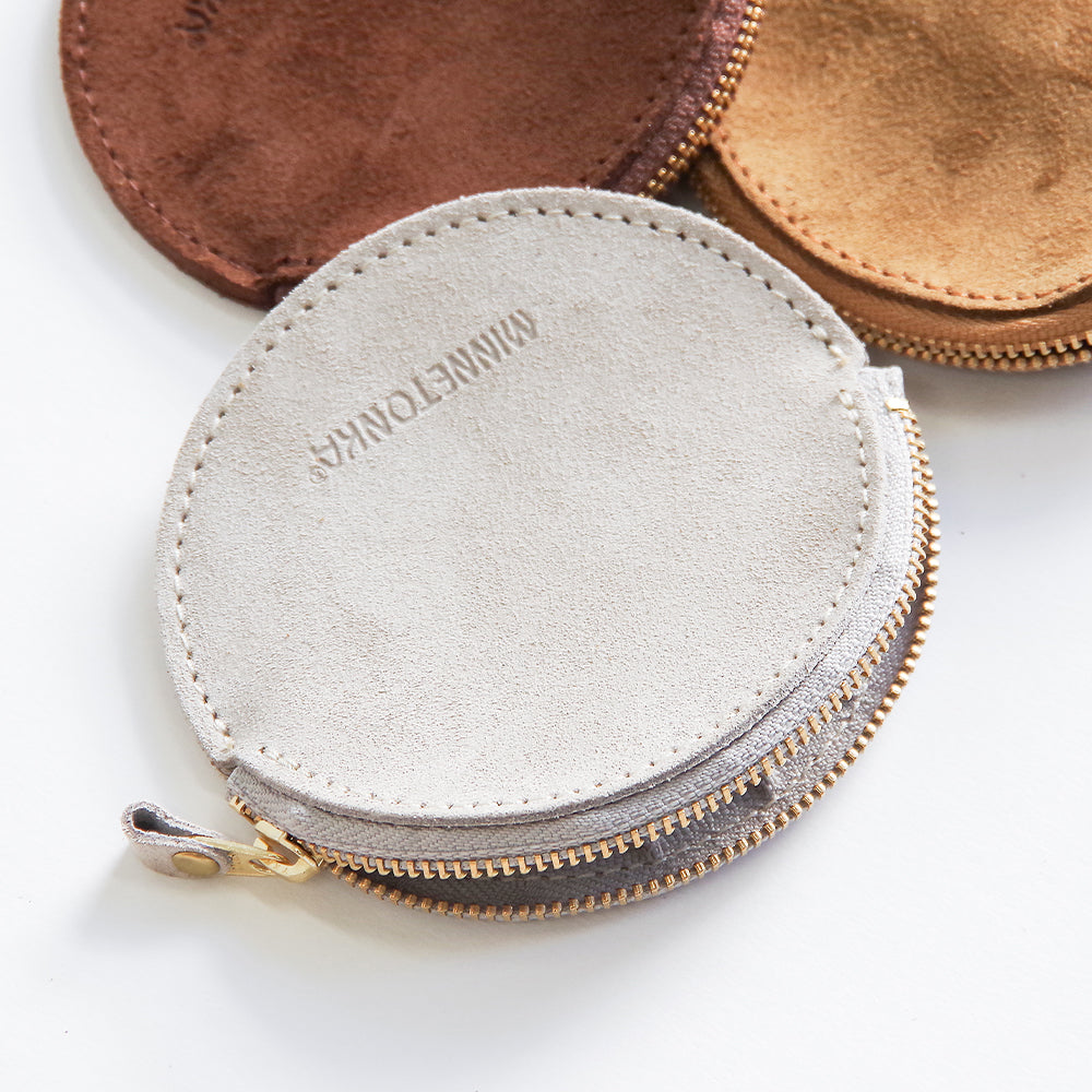 スエードサークルコインケース【SUEDE CIRCLE COIN CASE】 GREY