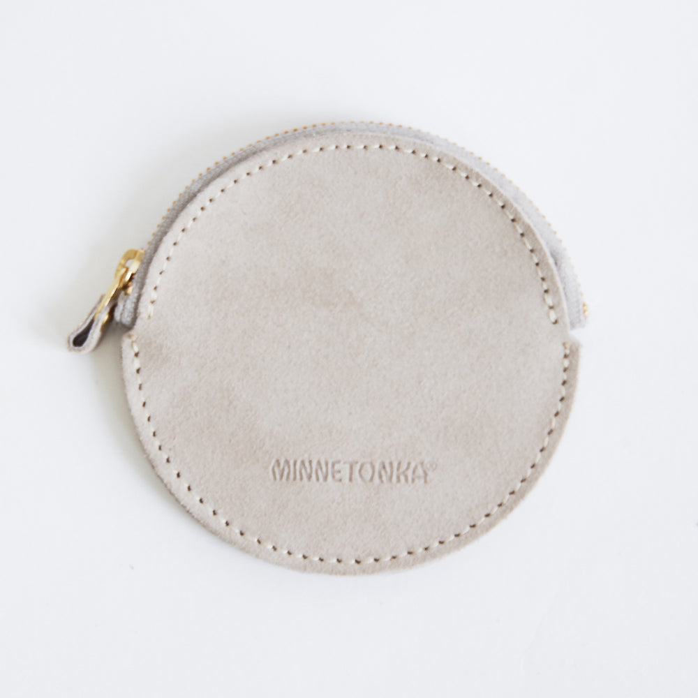 スエードサークルコインケース【SUEDE CIRCLE COIN CASE】 GREY