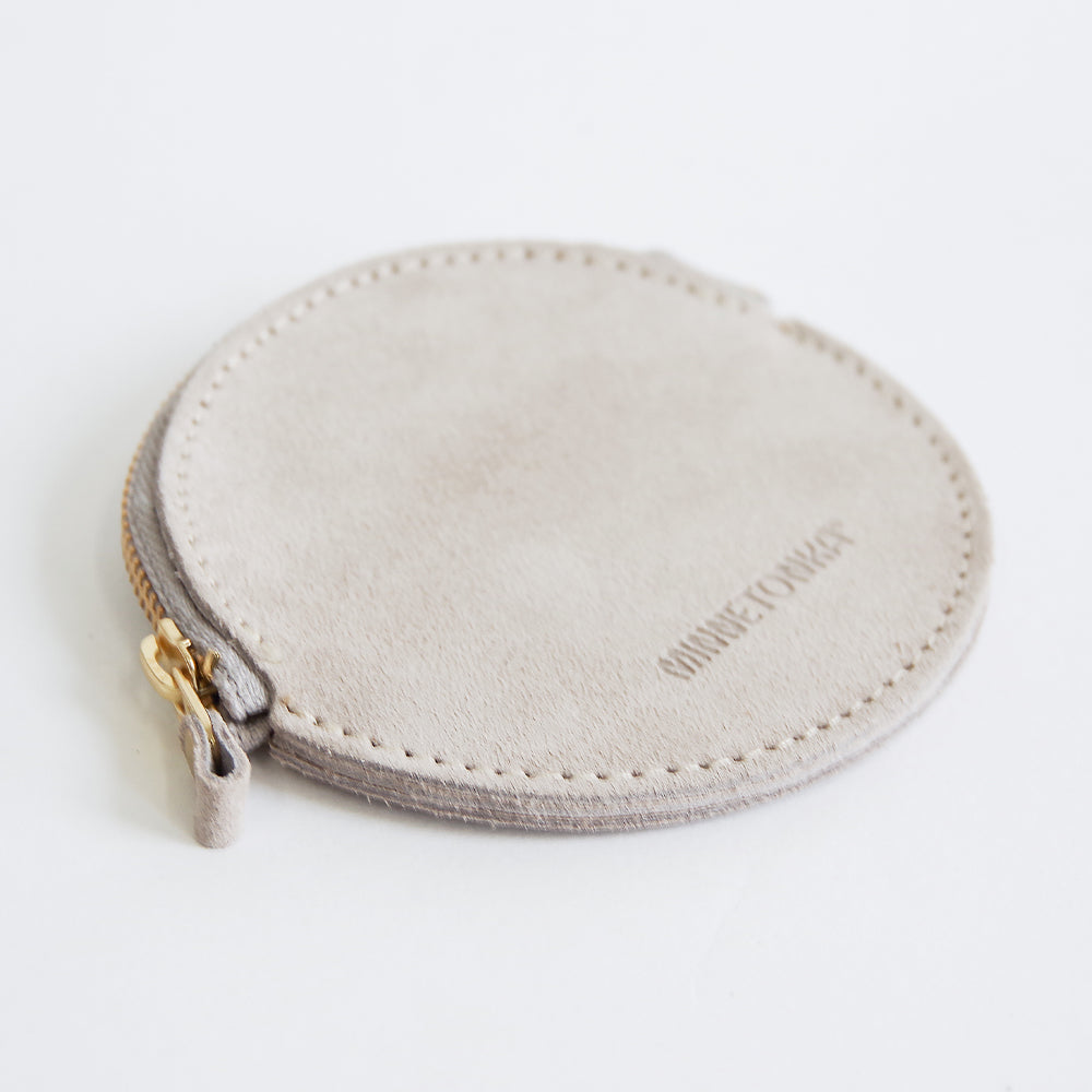 スエードサークルコインケース【SUEDE CIRCLE COIN CASE】 BROWN