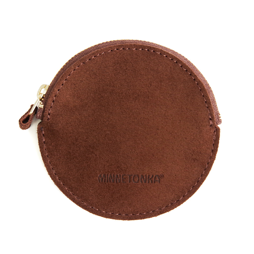 スエードサークルコインケース【SUEDE CIRCLE COIN CASE】 DARK BROWN