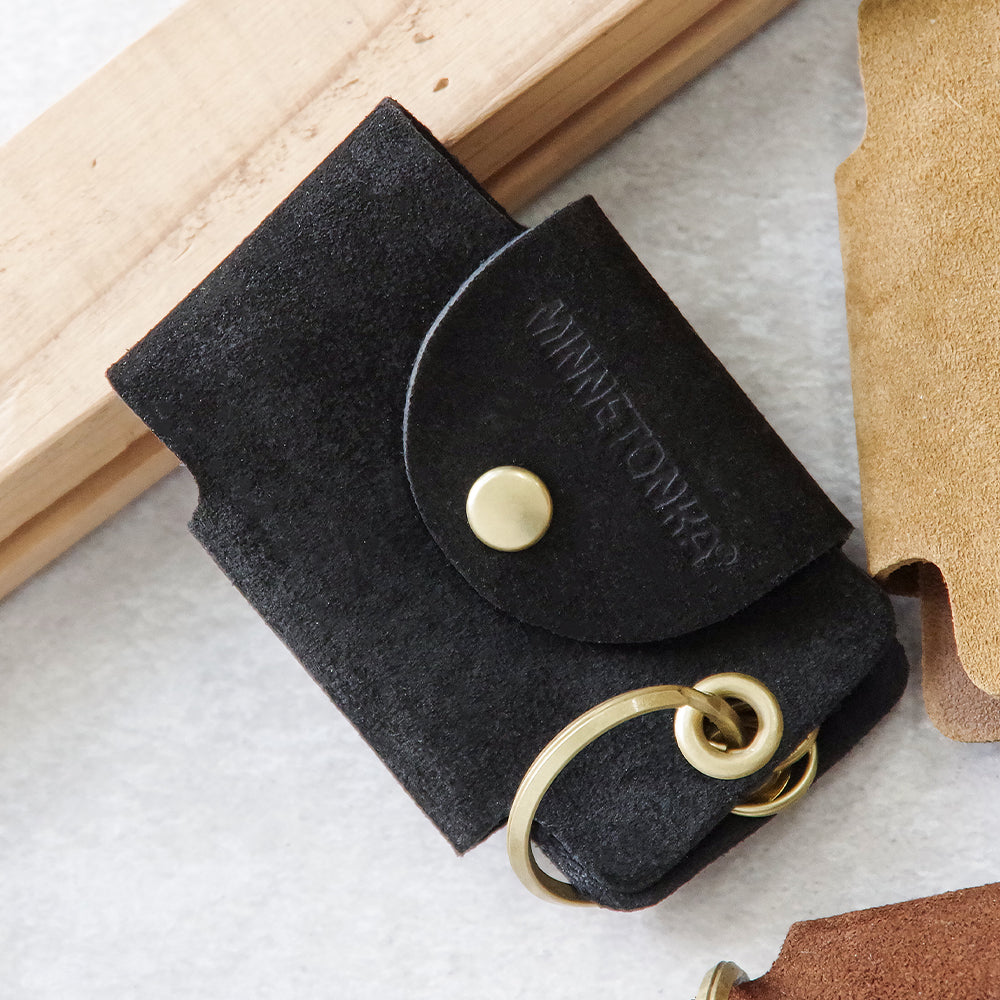 スエードボタンキーケース【SUEDE BUTTON KEY CASE】 BLACK