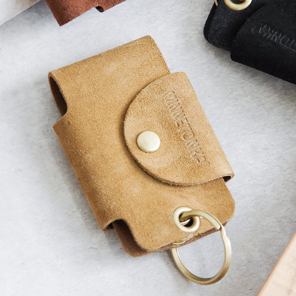 スエードボタンキーケース【SUEDE BUTTON KEY CASE】 BROWN