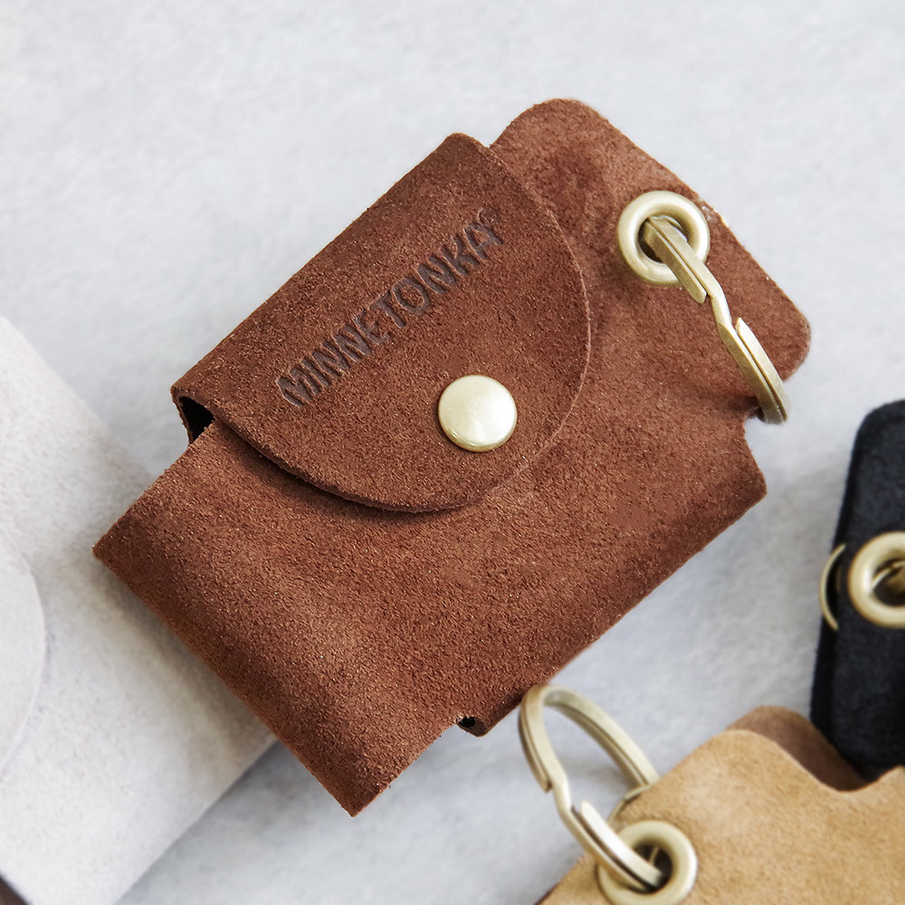 スエードボタンキーケース【SUEDE BUTTON KEY CASE】 DARK BROWN