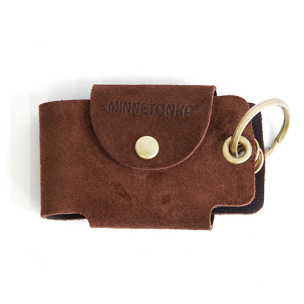 スエードボタンキーケース【SUEDE BUTTON KEY CASE】 DARK BROWN