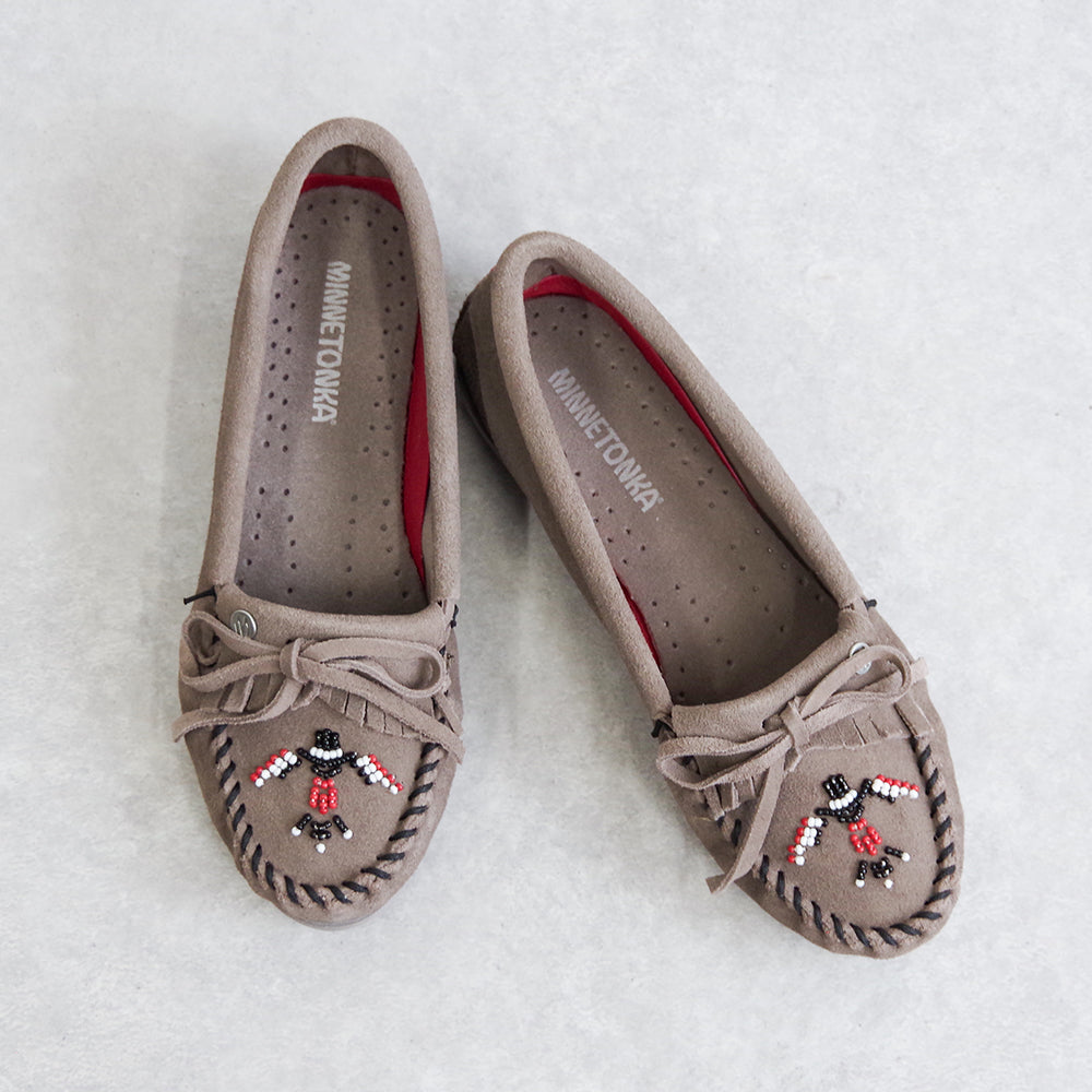 サンダーバード ビーズ刺繍 スエードモカシン【THUNDERBIRD ANIMIKII】GREY