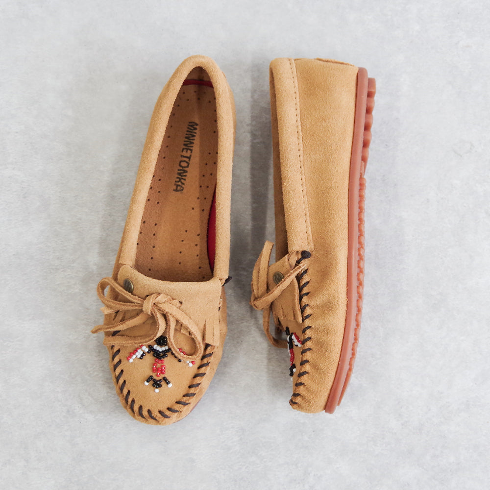 サンダーバード ビーズ刺繍 スエードモカシン【THUNDERBIRD ANIMIKII】TAUPE