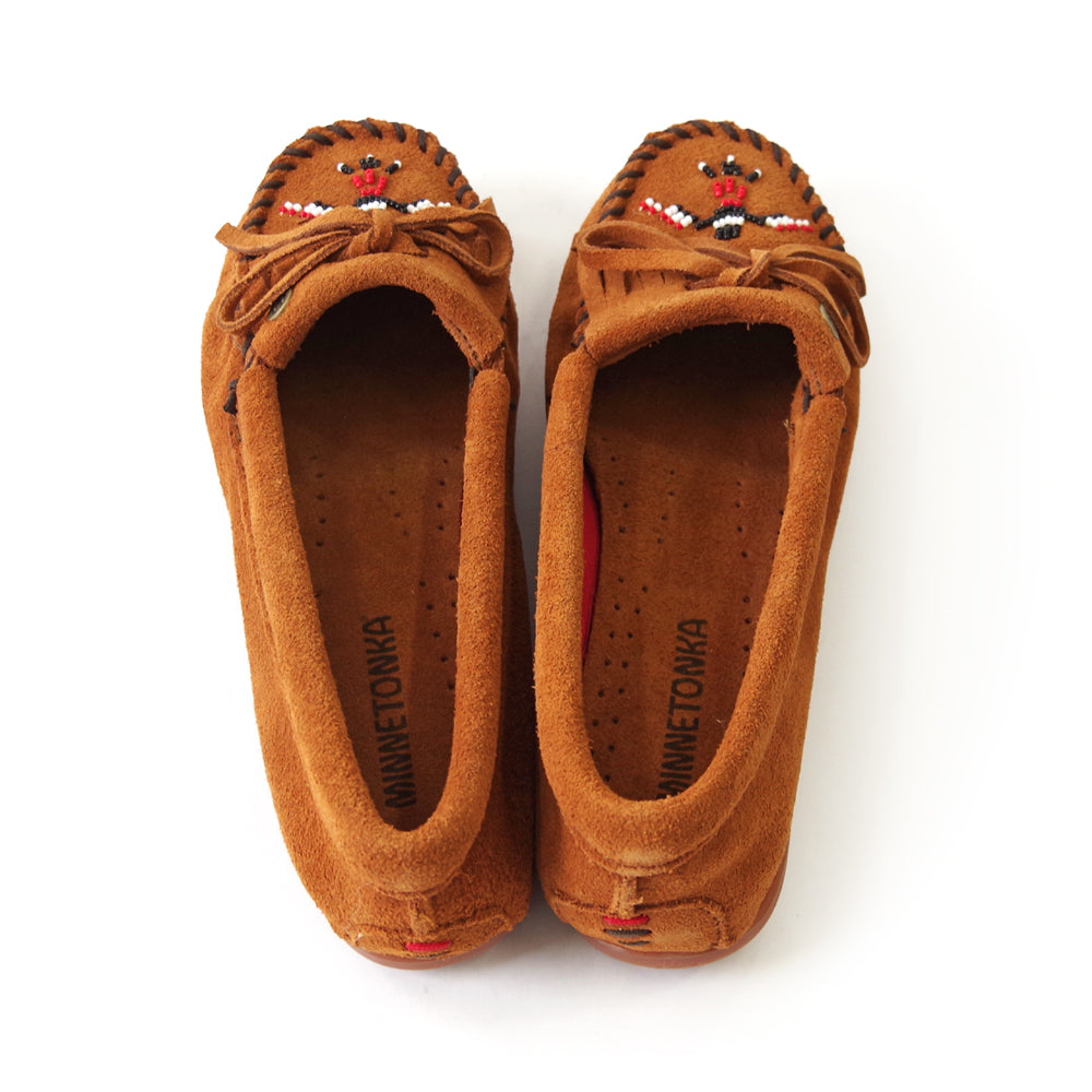 サンダーバード ビーズ刺繍 スエードモカシン【THUNDERBIRD ANIMIKII】BROWN